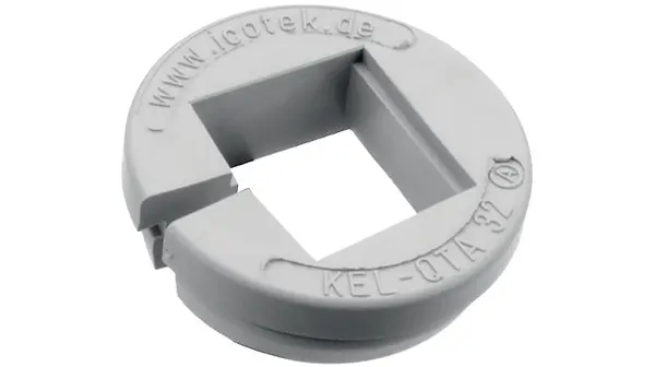 Produktfoto 1 von Icotek Kabeltülle, Typ Rund Loch ø 32 mm Elastomer Grau