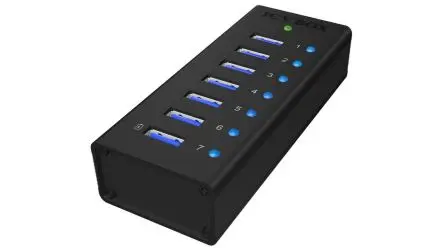 ICY BOX, USB 3.0 USB-Hub, 7 USB Ports, USB, Adapter T: 26 mm H: 113 mm B: 46mm