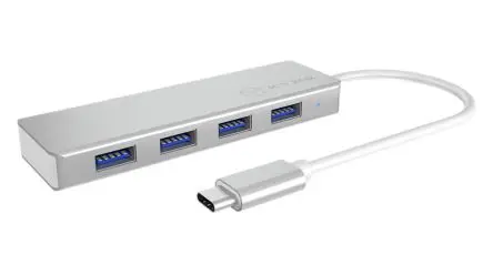 Produktfoto 1 von ICY BOX, USB 3.0 USB-Hub, 4 USB Ports, USB, Busbetrieben T: 30 mm H: 10 mm B: 100mm
