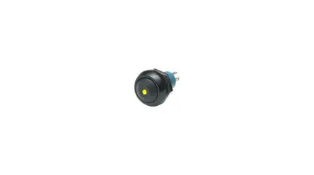 Produktfoto 1 von APEM IP Druckschalter Gelb Beleuchtet Tastend Panel Ø 12 mm, SPST / 500mA 48 V dc 48 V ac, IP67