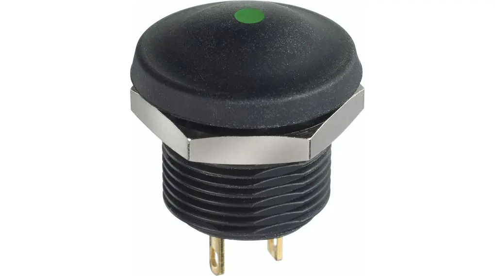 Produktfoto 1 von APEM IX Druckschalter Grün Beleuchtet Tastend Panel Ø 11.9 mm, Nein / 100 mA 28 V dc, IP40, IP69K