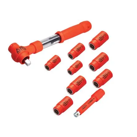 Produktfoto 1 von ITL Insulated Tools Ltd Steckschlüsselsatz 1/2 in Vierkant Standard Metall 1/2 VDE 1000V zugelassen 1-teilig