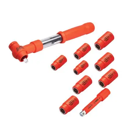 Produktfoto 1 von ITL Insulated Tools Ltd Steckschlüsselsatz 3/8 in Vierkant Standard Metall 3/8 VDE 1000V zugelassen 1-teilig