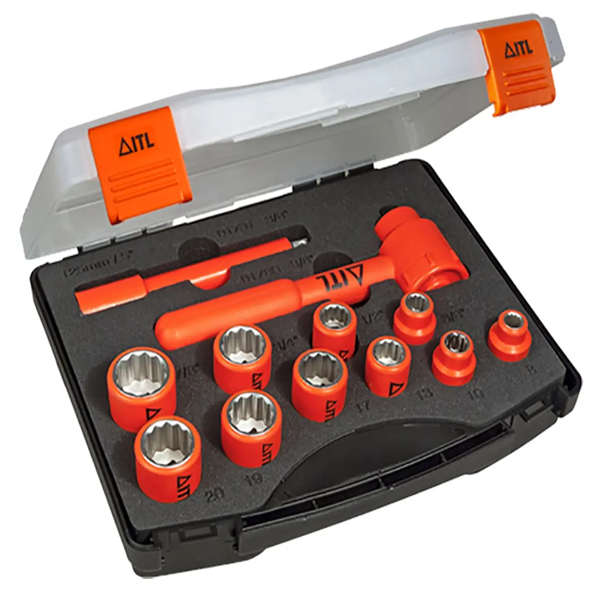 Produktfoto 1 von ITL Insulated Tools Ltd 45872 in Vierkant 12-Kant 3/8 VDE 1000V zugelassen 12-teilig