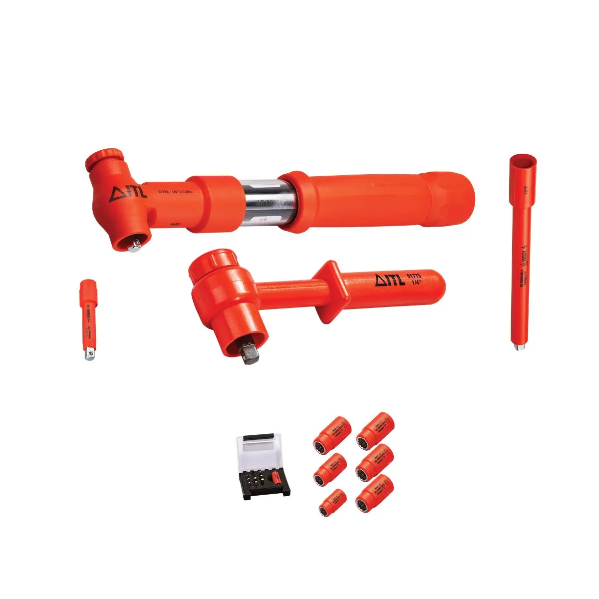 Produktfoto 1 von ITL Insulated Tools Ltd VDE 1000V zugelassen Ratschen Satz Schraubenschlüssel Thermoplastischer Kunststoff aus Nylon,