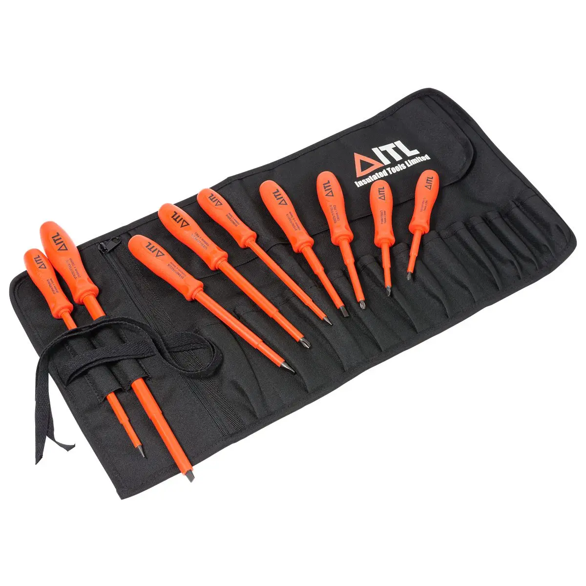 Produktfoto 1 von ITL Insulated Tools Ltd Standard-Schraubendrehersatz, 9-teilig Flach
