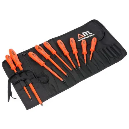 Produktfoto 1 von ITL Insulated Tools Ltd Schraubendrehersatz Standard-Schraubendrehersatz, 9-teilig Flach