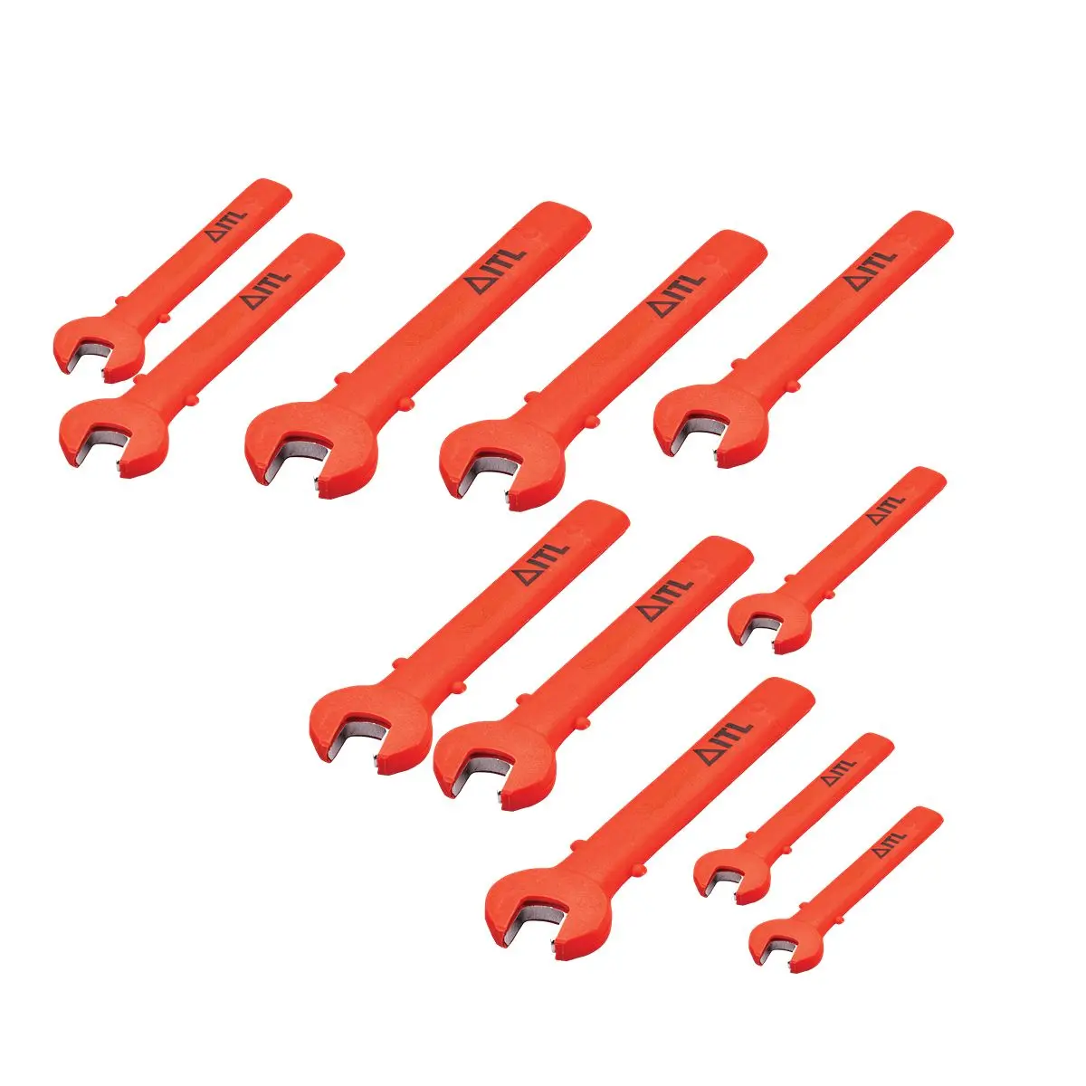 Produktfoto 1 von ITL Insulated Tools Ltd VDE 1000V zugelassen Gabelschlüssel Gabelschlüssel Thermoplast, Nylon, Metall, 11-teilig