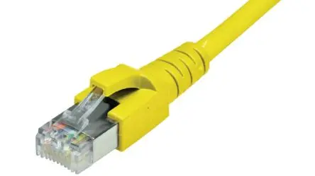 Produktfoto 1 von Dätwyler Cables 6536 Cat6a Patchkabel, 2 m, Gelb, A Gerade, B Gerade S/FTP