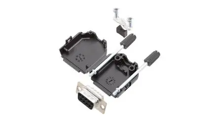 Produktfoto 1 von Encitech Connectors D-Sub-Gehäuse, D: D-SUB, Schwarz, Größe DE, aus Stahl