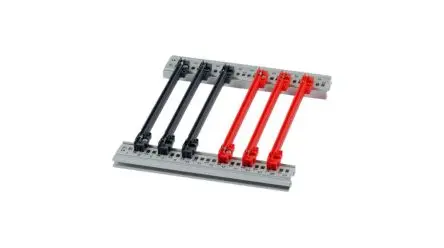 Produktfoto 1 von nVent SCHROFF 64568 Führungsschiene B. 2mm L. 160 mm Polycarbonat Rot