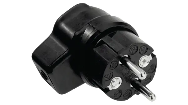 Produktfoto 1 von Bachmann Netzstecker und -steckdose Kabel 16A, CEE 7/4 Styrol-Butadien-Kautschuk, 250 V ac Schwarz Schraubbefestigung,