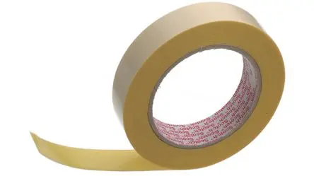 Produktfoto 1 von 3M 9195 Doppelseitig klebendes Quadrat, Gelb transparent, Stärke 0.13 mm Polypropylen, 25mm x 25 m