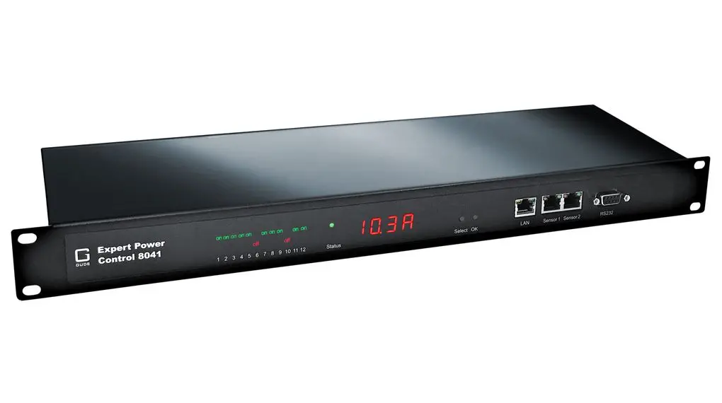 GUDE Expert Power Control Typ F, IEC C13 Steckdoseneinheit Überspannungsschutz, 12-fach 16A IEC C20 Überspannungsschutz