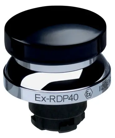 Produktfoto 1 von Schmersal EX-RDP Drucktastenkopf Ø 22.3 mm, Schwarz Tastend IECEx Pilzkopf