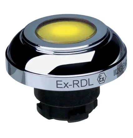 Produktfoto 1 von Schmersal EX-RDL Drucktastenkopf Ø 22.3 mm, Gelb Tastend IECEx Pilzkopf