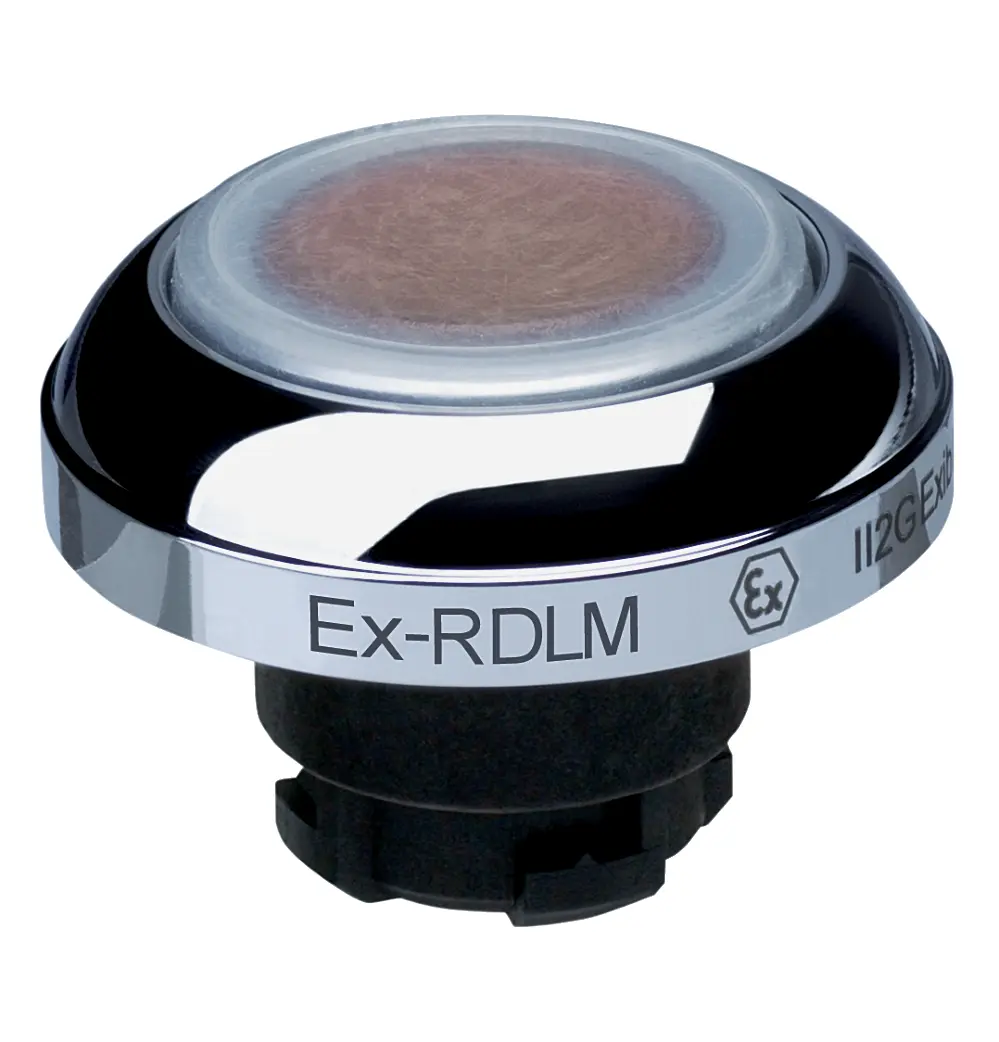Produktfoto 1 von Schmersal EX-RDL Drucktastenkopf Ø 22.3 mm, Orange Tastend IECEx Pilzkopf