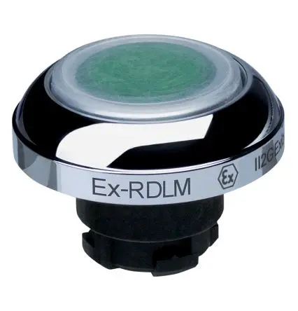 Produktfoto 1 von Schmersal EX-RDL Drucktastenkopf Ø 22.3 mm, Grün Tastend Beleuchtet IECEx Pilzkopf Kunststoff