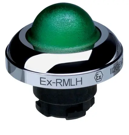 Produktfoto 1 von Schmersal EX-RMLH Drucktastenkopf Ø 22.3 mm, Grün Tastend IECEx Pilzkopf