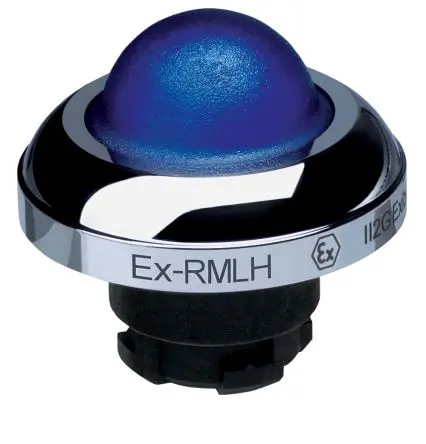 Produktfoto 1 von Schmersal EX-RMLH Drucktastenkopf Ø 22.3 mm, Blau Tastend IECEx Pilzkopf