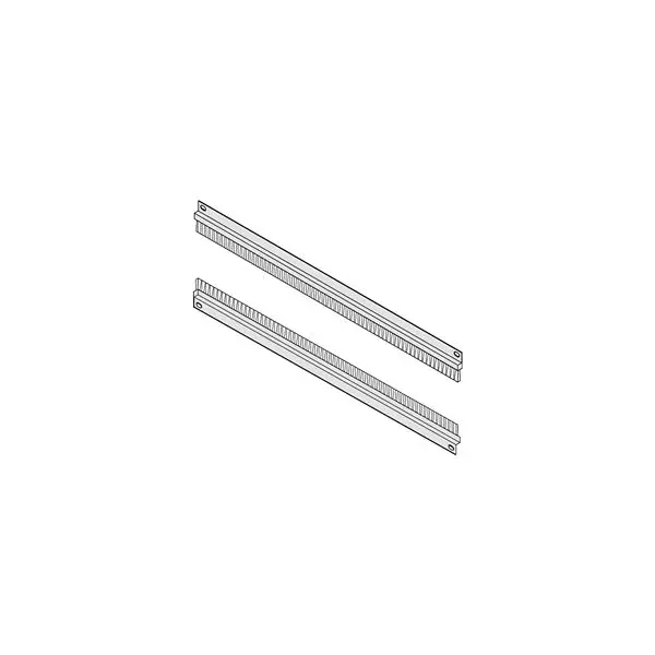 Produktfoto 1 von nVent SCHROFF 1 U Kabelmanagement-Platte Bürstenleiste zur Verwend.mit Kanäle, Aluminium 43.6 mm 43.6 mm 43.6 mm