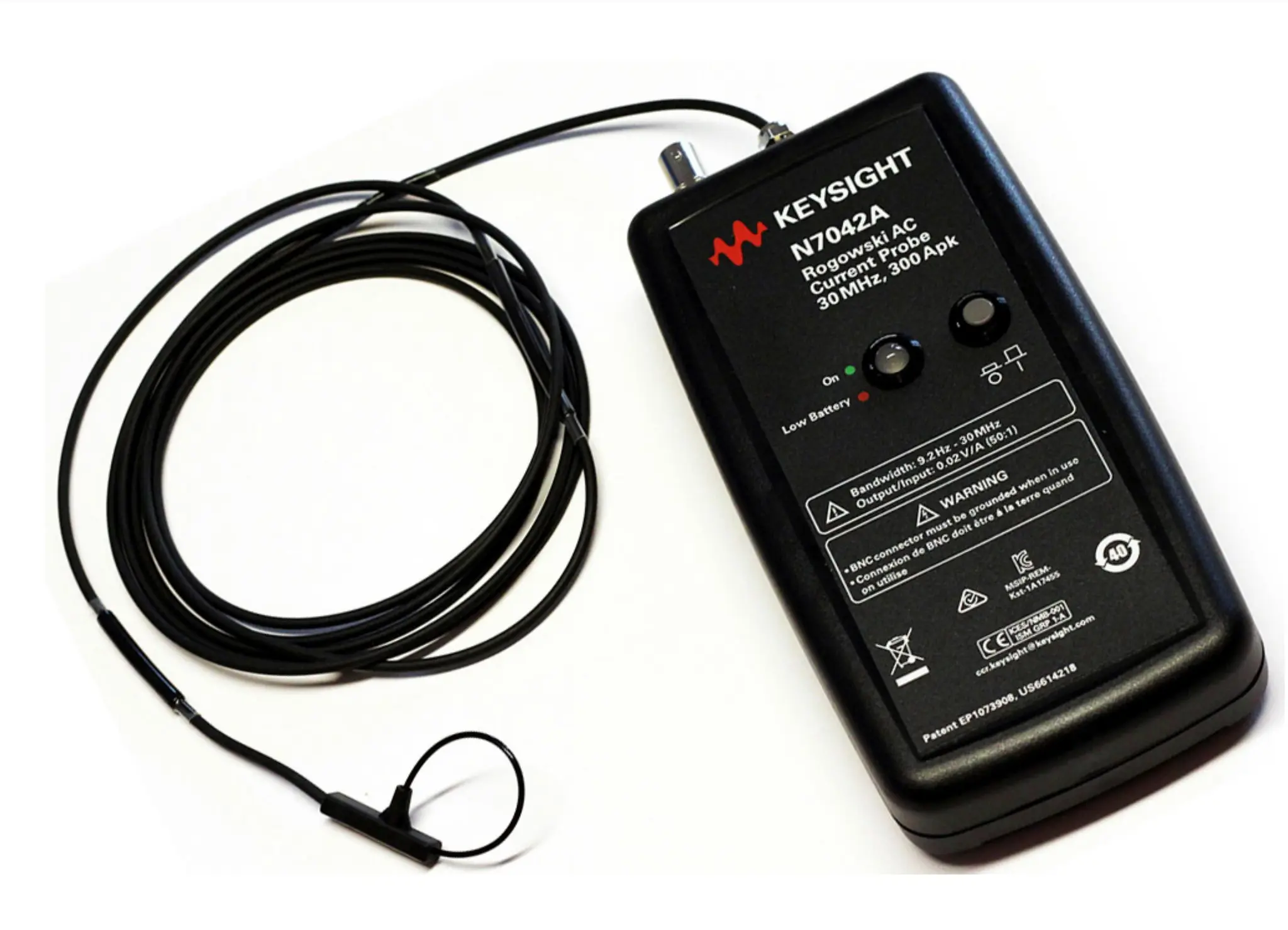 Keysight Technologies N704 N7042A Stromfühler Rogowski-Spule, AC 50:1 dB 30 MHz BNC