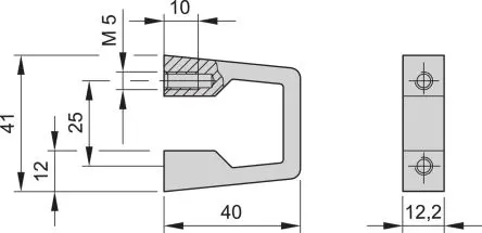 nVent SCHROFF Führungsschiene Griff Alu für Baugruppenträger, 1 U