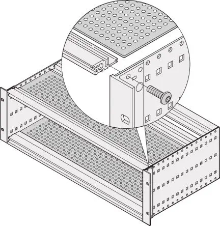 Produktfoto 1 von nVent SCHROFF Führungsschiene Deckelplatte Alu für Mechanische Verkleidung der eingebauten Komponenten