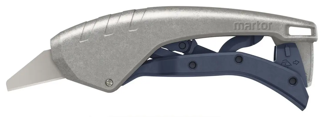 Produktfoto 1 von MARTOR Sicherheitsmesser, Hohe Beanspruchung, Gebogen 0.63 mm Einziehbar