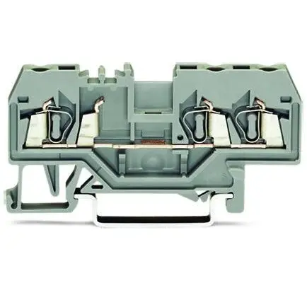 Produktfoto 1 von WAGO 280 Anschlussklemmenblock für Durchkontaktierung 1 Grau, 2.5 mm², 800 V Zugfederklemme