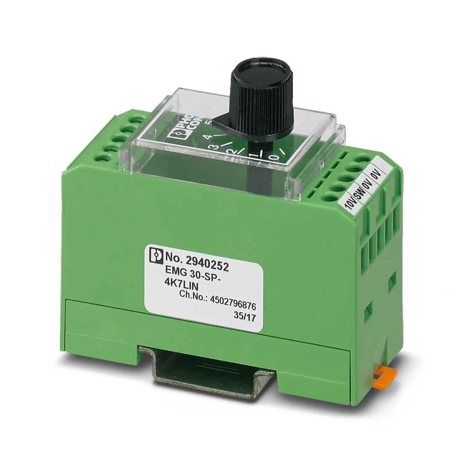 Produktfoto 1 von Phoenix Contact Serie EMG Signalaufbereitung, Potenziometer DIN-Hutschiene