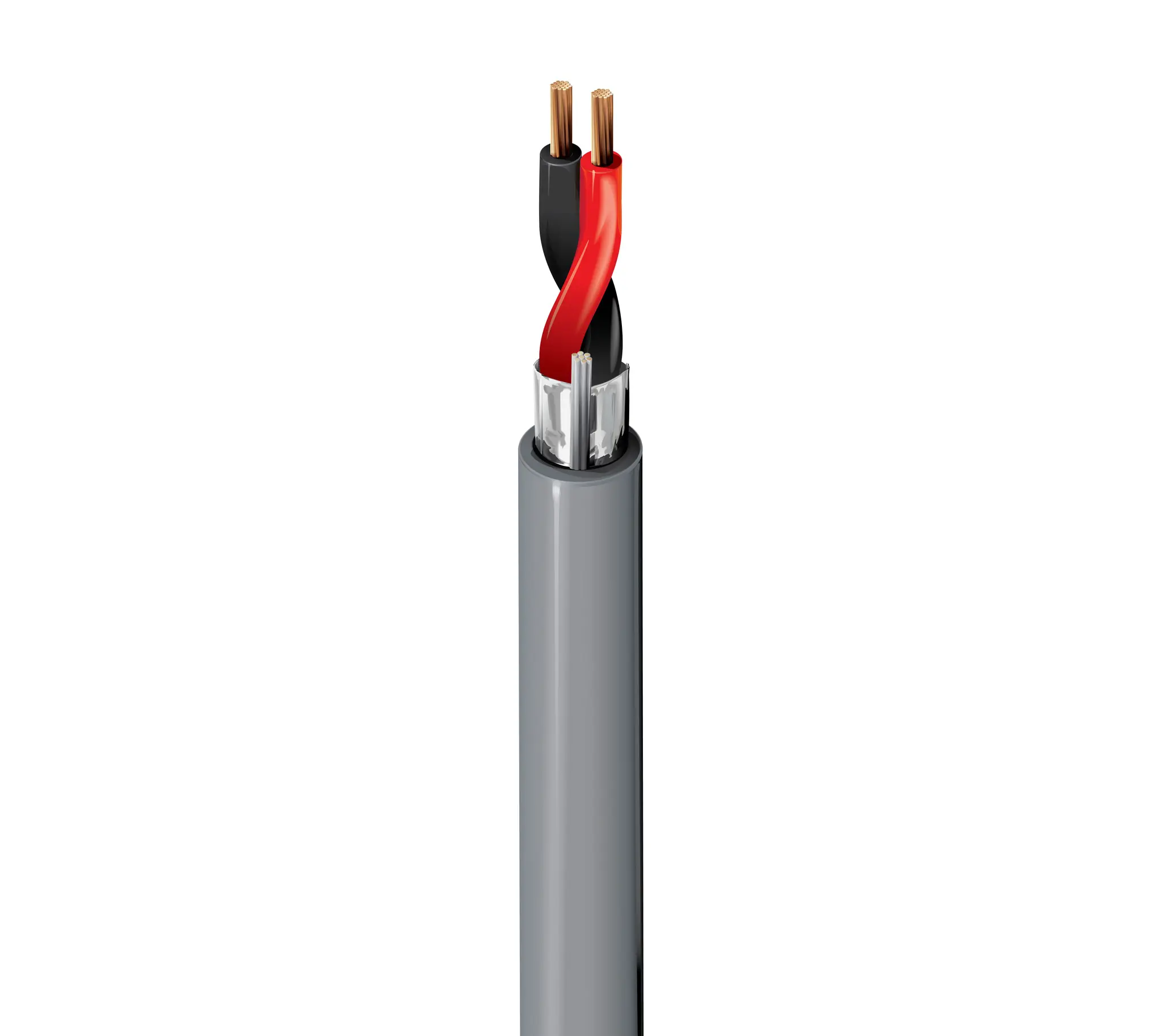 Produktfoto 1 von Belden 5200FE Steuerkabel, 2-adrig 1.31 mm² 16 AWG Grau Geschirmt, 152 m, Polypropylen