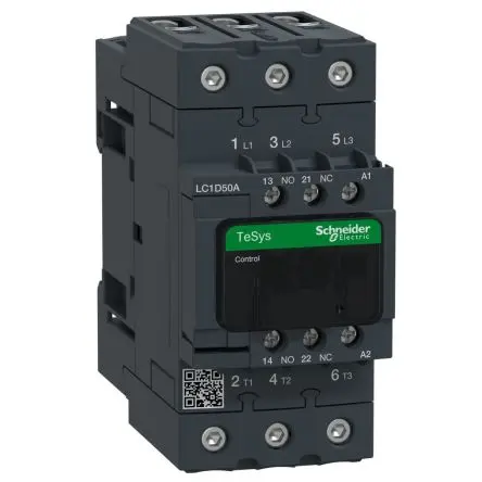 Produktfoto 1 von Schneider Electric LC1D Schütz 220V ac-Spule, 3-polig, 690V ac / 50 A 220V ac 22 kW 3 Schließer Motorsteuerung,