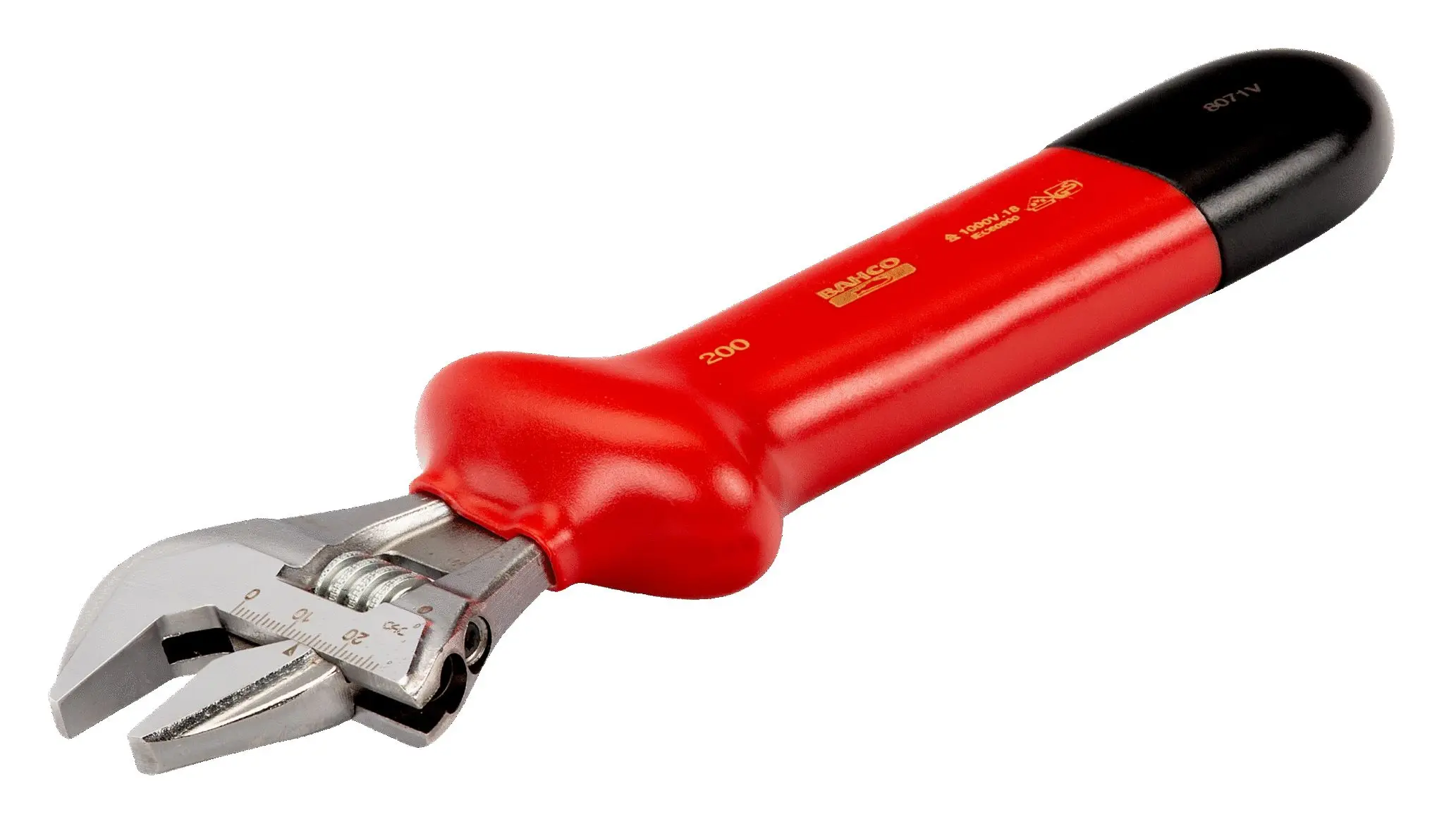 Produktfoto 1 von Bahco VDE 1000V zugelassen Schraubenschlüssel Rollgabelschlüssel Nicht parkend, Isoliert Griff, Backenweite 24 mm, /