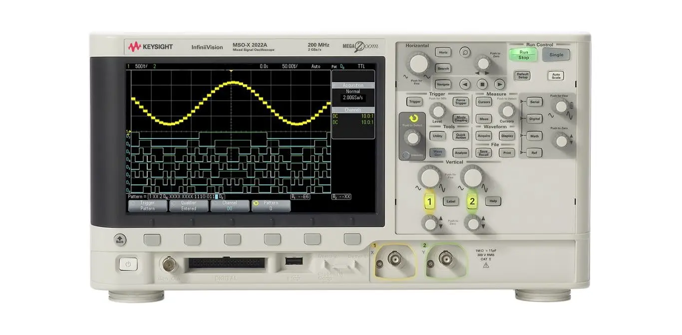 Produktfoto 1 von Keysight InfiniiVision 2000 X DSOX2002A Speicher Tisch Oszilloskop 2-Kanal Analog 70MHz USB