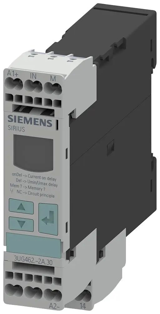 Produktfoto 1 von Siemens 3UG4 Überwachungsrelais 1-phasig, 1-poliger Umschalter Unterstrom, Überstrom 50mA - 15A, DIN-Hutschiene, 275 V