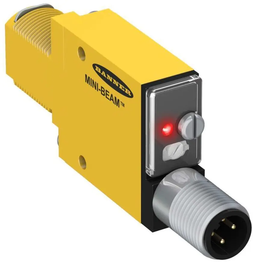 Produktfoto 1 von Banner Glas NPN/PNP LWL-Sensor 380 mm Kabel 500 Hz IP40 1 ms 30 V dc Infrarot LED
