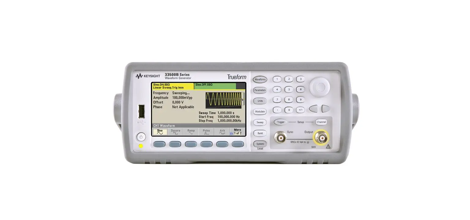 Produktfoto 1 von Keysight Technologies 33521B Funktionsgenerator Variable Wobbelfuntion 1 μHz → 30 MHz 1-Kanal Digitalfrequenz FM