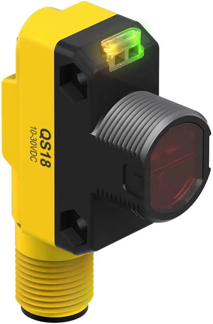 Produktfoto 1 von Banner QS18 zylindrisch Optischer Sensor, Reflektierend, Bereich 100 mm → 10 m, PNP Ausgang, 4-poliger
