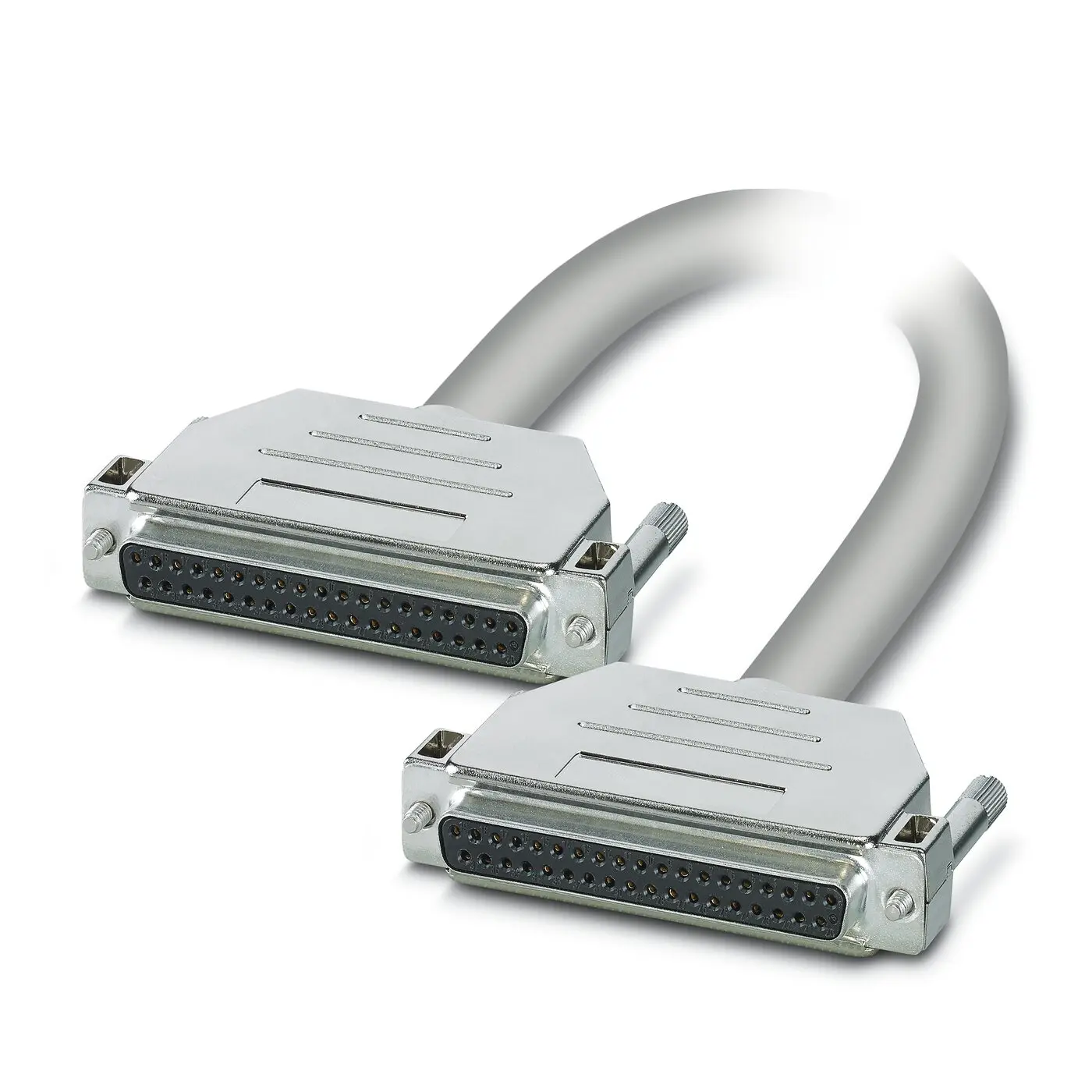 Produktfoto 1 von Phoenix Contact 230 Serielles Kabel / DB37 Buchse / DB37 Buchse, 1 m Polyvinylchlorid, Grau, EAC