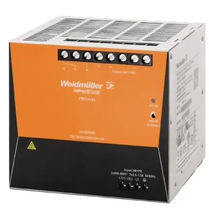 Produktfoto 1 von Weidmüller PRO Max DIN-Schienen Netzteil Geschalteter Modus 800 V dc, 575V ac Wechselstrom/Gleichstrom / 40 A 28V dc DC
