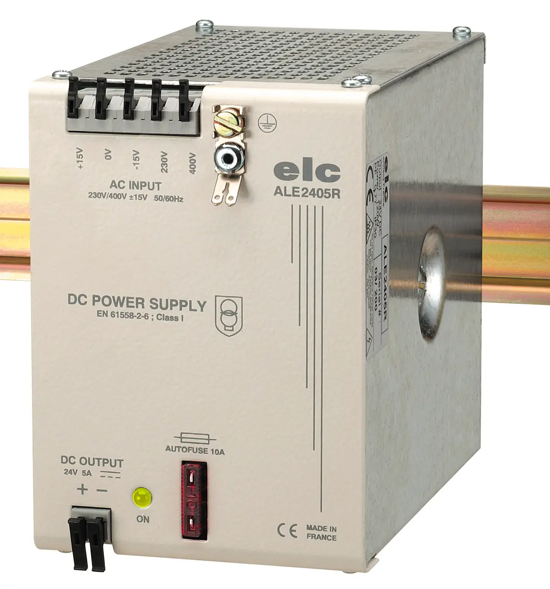 Produktfoto 1 von ELC ALE DIN RAIL DIN-Schienen Netzteil Linear 24V dc / 5A 120W 230V → 440V ac