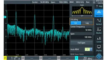 Produktfoto 1 von Rohde & Schwarz Oszilloskop-Software, Spektralanalyse für Tragbares Digitales Oszilloskop RTH