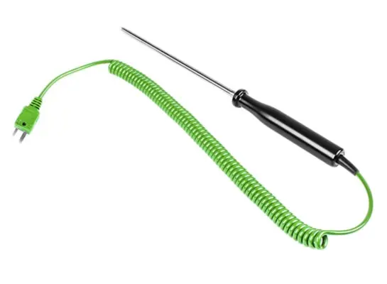 Produktfoto 1 von RS PRO Temperatursensor, K, Abgerundet x 100 mm Typ K, Ø 1.5 mm, max.Temp 850 °C