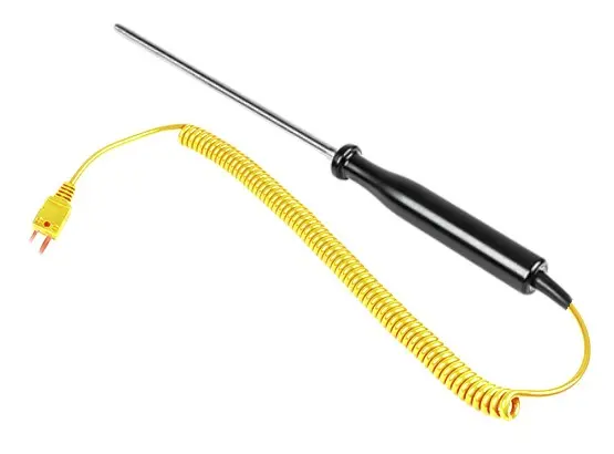 Produktfoto 1 von RS PRO Temperatursensor, K, Abgerundet x 100 mm Typ K, Ø 1.5 mm, max.Temp 850 °C
