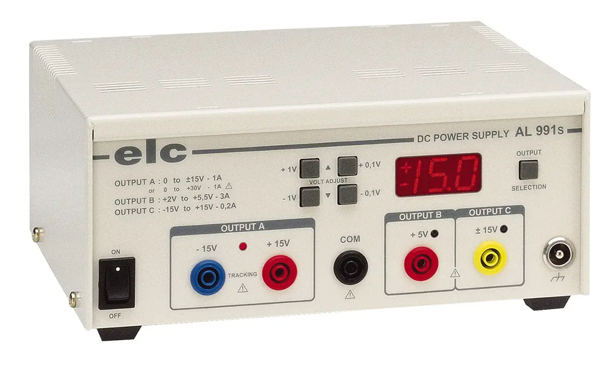 Produktfoto 1 von ELC AL991S 3-Kanal Digital Labornetzgerät 48W, -15 → 15V / 1 A, 3 A, 200mA