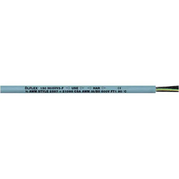 Produktfoto 1 von Lapp ÖLFLEX 150 Steuerkabel, 4-adrig x 0.75 mm² 18 AWG Ungeschirmt Grau, 100 m, Polyvinylchlorid