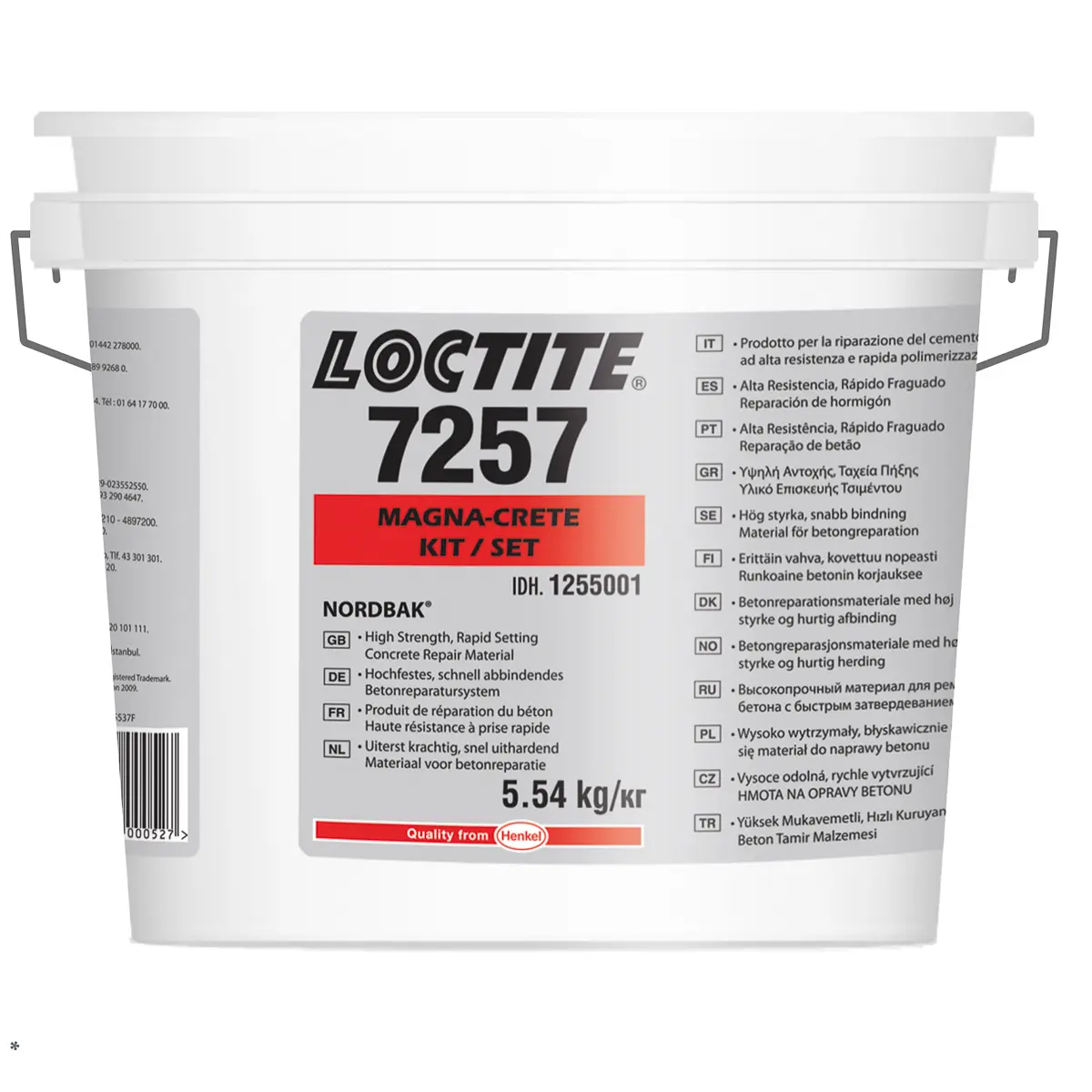 Produktfoto 1 von Loctite 7257 Dichtmittel Grau Flüssig, Eimer 4.9 kg, 1090 °C, 26 °C