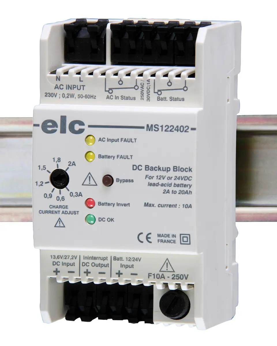 Produktfoto 1 von ELC DIN-Schienen DIN-Schienen Backup-Modul, 12/24V dc