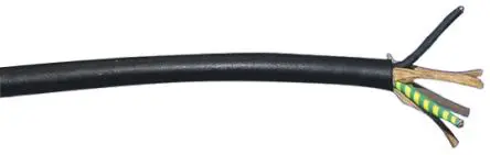 Produktfoto 1 von Alpha Wire Alpha Essentials Cords & Cord Sets Netzkabel, 3-adrig Schwarz /Ø 9.35 mm Außen-ø , 76 m 105 °C, 300V,